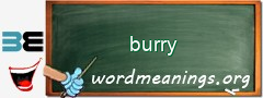 WordMeaning blackboard for burry